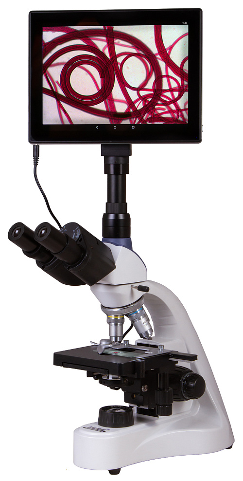 a fényképen:  Levenhuk MED D10T LCD digitális trinokuláris mikroszkóp