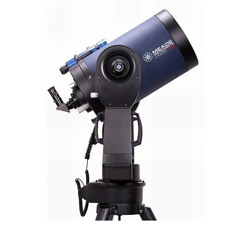 a fényképen:  Meade LX200 10"-os F/10 ACF teleszkóp szabványos, terepen használható háromlábú állvánnyal