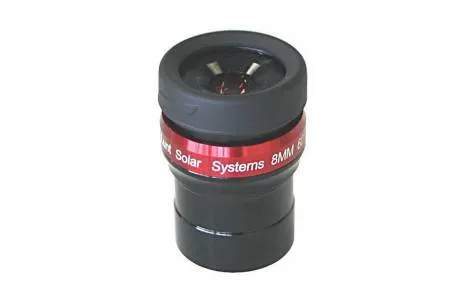 a fényképen:  LUNT LS8E H-alpha 8 mm-es, 1,25''-os sík szemlencse