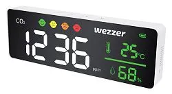 a fényképen:  Levenhuk Wezzer Air MC50 levegőminőség-érzékelő