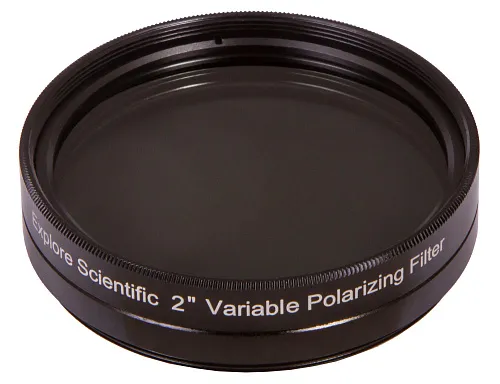 a fényképen:  Explore Scientific változtatható polarizáló 2"-os szűrő