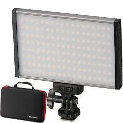a képen:  Bresser PT Pro 15B kétszínű LED videólámpa tokkal