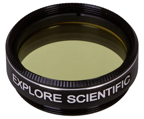a fényképen:  Explore Scientific világos sárga N8 1,25"-ös szűrő