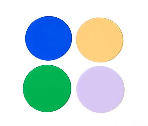 a képen:  MAGUS LF4.2 színszűrőkészlet (kék, zöld, sárga, matt üveg),  1