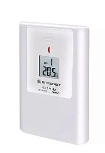 a képen:  Bresser 3 csatornás kültéri hő- és páratartalom-érzékelő a ClimaTrend MC/TB és ClimaTrend meteorológiai állomásokhoz