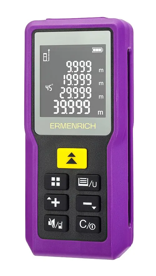 a fényképen:  Ermenrich Reel PRO GM100 lézeres mérő,  1