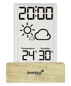 a fényképen:  Levenhuk Wezzer BASE L60 hőmérséklet- és páratartalom-mérő