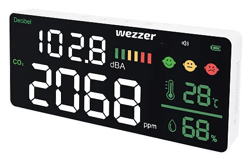 a fényképen:  Levenhuk Wezzer Air PRO CN20 levegőminőség-/zajérzékelő