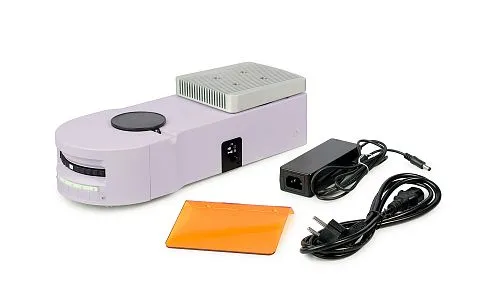 a fotón:  MAGUS Epi-FL05 LED Epi-fluoreszcens tartozék, fluoreszcens szűrőkockák B/G/UV/R,  1