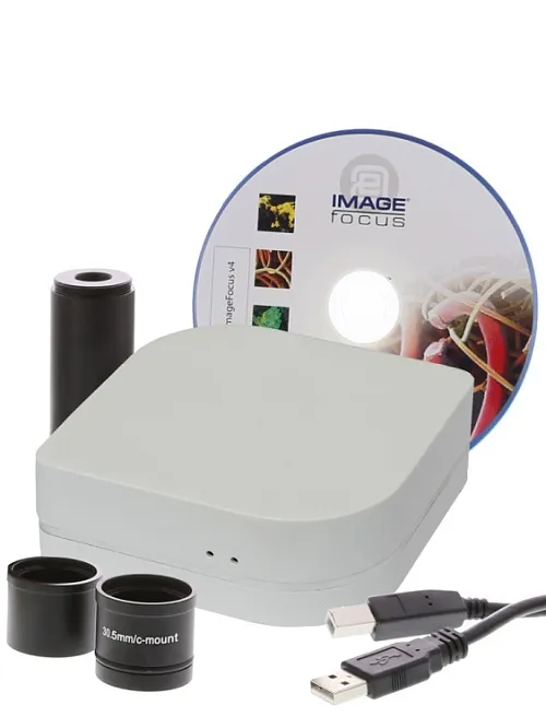 a képen:  sCMEX USB 2.0 kamera 1,3 Mp (C-menetes + 0,35x adapter a csomagban),  1