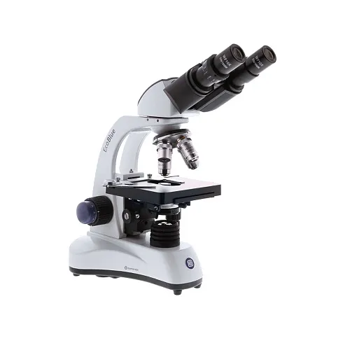 a képen:  Euromex EcoBlue binokuláris mikroszkóp, 4x–100x, LED, akku 