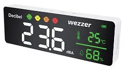 a képen:  Levenhuk Wezzer Teo TH70 zajfigyelő termohigrométer