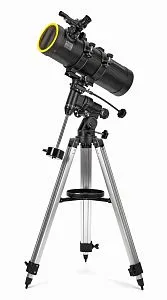 a fényképen:  Bresser Spica 130/1000 EQ3 teleszkóp okostelefon adapterrel