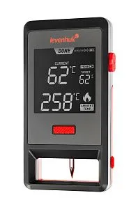 a fényképen:  Levenhuk Wezzer Grill BT30 húshőmérő 
