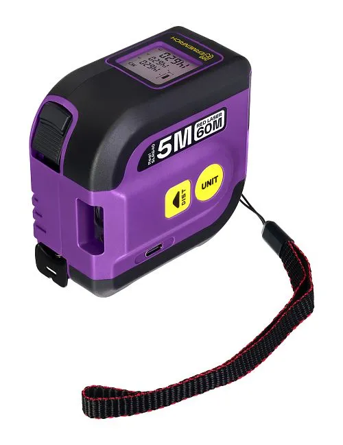 a képen:  Ermenrich Reel SLR640 lézeres mérőszalag,  1