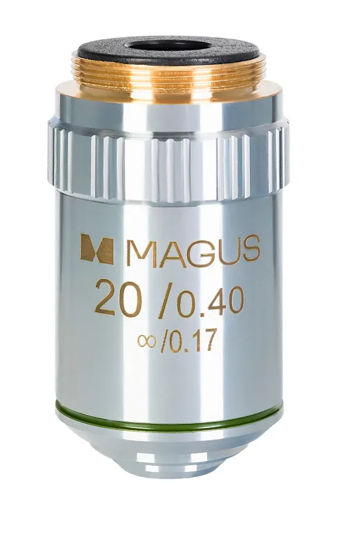 a fényképen:  MAGUS MA20 20х/0,40 ∞/0,17 Infinity Achromatic objektív