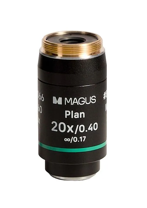 a fényképen:  MAGUS 20PL60 20х/0,40 ∞/ 0,17 H 60 mm objektív,  1