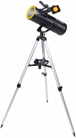 a fényképen:  Bresser Solarix 114/500 teleszkóp napszűrővel