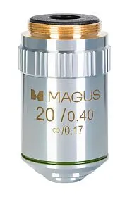 a fényképen:  MAGUS MA20 20х/0,40 ∞/0,17 Infinity Achromatic objektív