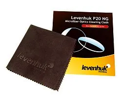 a fényképen:  Levenhuk tisztítókendő optikai elemekhez