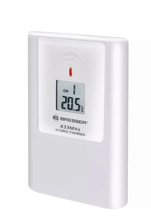 a képen:  Bresser 3 csatornás kültéri hő- és páratartalom-érzékelő a ClimaTrend MC/TB és ClimaTrend meteorológiai állomásokhoz,  1
