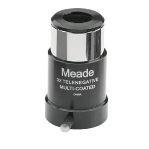 a fényképen:  Meade 4000 sorozatú #128 3x rövid fókuszú Barlow-lencse 1,25"