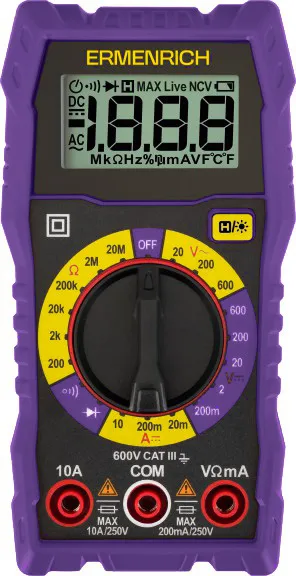 a fényképen:  Ermenrich Zing TC07 digitális multiméter,  1
