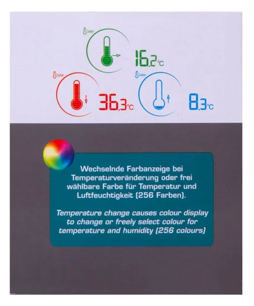 a képen:  Bresser Temeo Life színes kijelzős időjárás állomás, fekete,  14