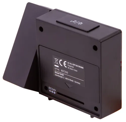 a fotón:  Explore Scientific RC digitális kivetítős óra beltéri hőmérséklettel, fekete,  12