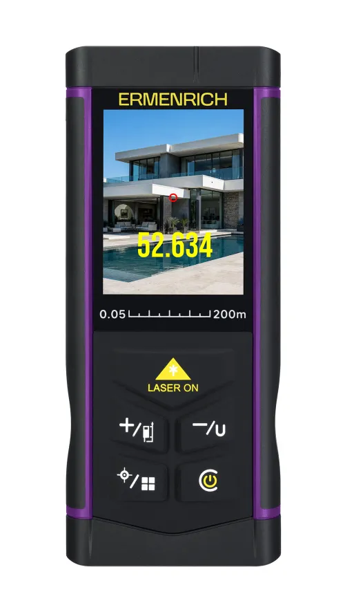 a képen:  Ermenrich PRO LR200 lézeres mérő, kamerával,  4