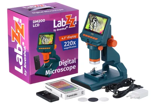 a képen:  Levenhuk LabZZ DM200 LCD digitális mikroszkóp,  2