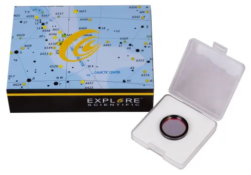 a fényképen:  Explore Scientific O-III Nebula 1,25"-os szűrő,  2