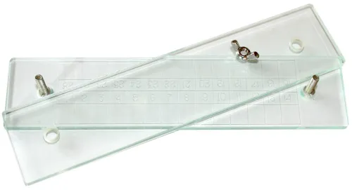 a fényképen:  Levenhuk CR10 üvegkompresszor trichina vizsgálathoz,  2