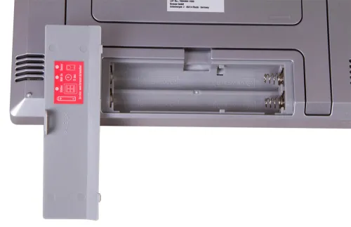 a fényképen:  Bresser TemeoTrend JC LCD RC időjárás állomás (falióra), ezüst,  6