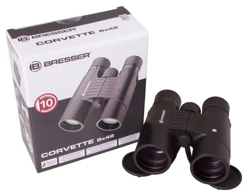 a fotón:  Bresser Corvette 8x42 kétszemes távcső,  7