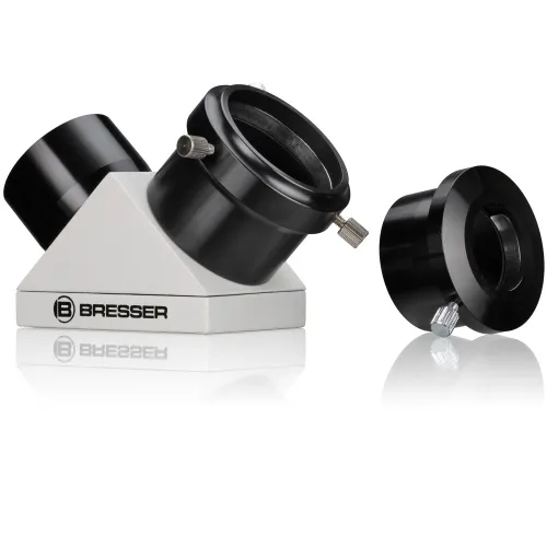 a fényképen:  Bresser 2"-os diagonális tükör, 93%-os visszaverődéssel,  2