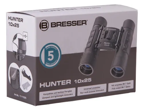 a fotón:  Bresser Hunter 10x25 kétszemes távcső,  8