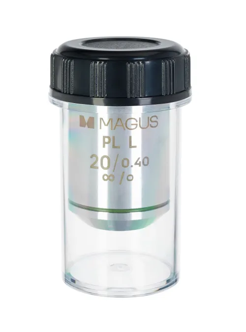 a fényképen:  MAGUS 20PLL 20х/0,40 Plan H SzM 8,80 mm objektív,  2