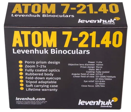 a képen:  Levenhuk Atom 7–21x40 kétszemes távcső,  12