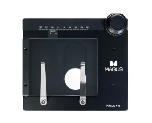 a képen:  MAGUS XY5 mechanikus tárgyasztal sztereomikroszkópokhoz,  3