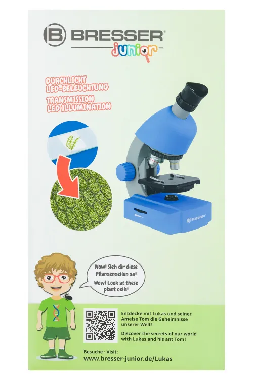 a fotón:  Bresser Junior 40x-640x mikroszkóp, lila,  14