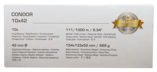 a képen:  Bresser Condor UR 10x42 kétszemes távcső,  15