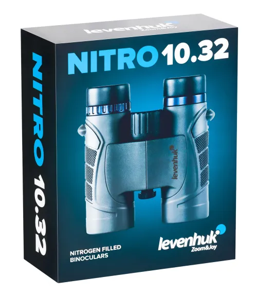 a fényképen:  Levenhuk Nitro 10x32 kétszemes távcső,  12
