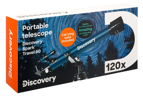 a fotón:  Levenhuk Discovery Spark Travel 60 teleszkóp könyvvel,  17