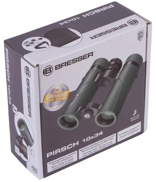a fényképen:  Bresser Pirsch 10x34 kétszemes távcső,  11