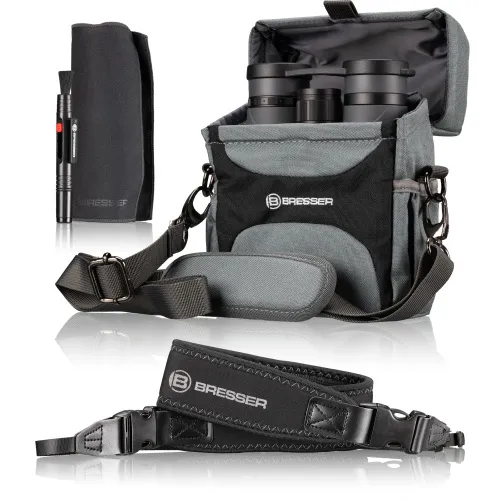 a fényképen:  Bresser Pirsch ED 10x50 kétszemes távcső,  6