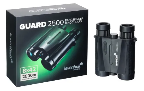 a képen:  Levenhuk Guard 2500 távolságmérős kétszemes távcső,  3