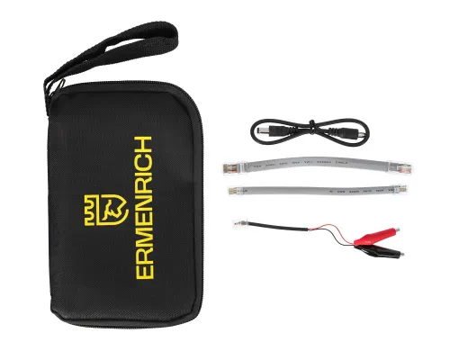 a fényképen:  Ermenrich NetGeeks NP25 PoE tesztelő,  10