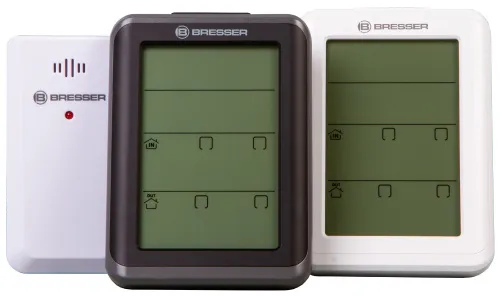 a fényképen:  Bresser MyClimate hő / higrométeróra, fehér,  3