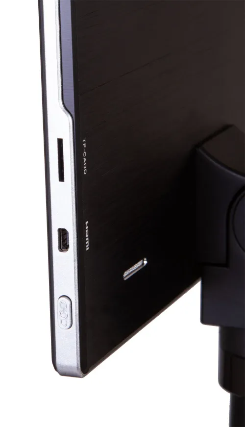 a fényképen:  Levenhuk MED 5M digitális mikroszkóp-kamera 9,4" LCD-kijelzővel,  2